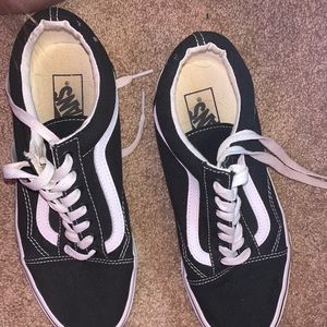 Black and white vans